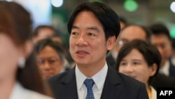 Presiden terpilih Taiwan Lai Ching-te tiba pada Pameran CyberSec 2024 di Taipei pada 15 Mei 2024. (Foto: AFP)