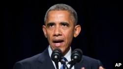 FILE - President Barack Obama speaking in Washington, Feb. 5, 2015.