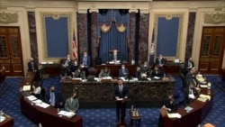 USA, Washington, U.S. House impeachment manager Rep. Eric Swalwell