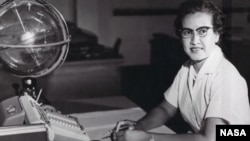 FILE - Katherine Johnson is seen in an undated NASA photo