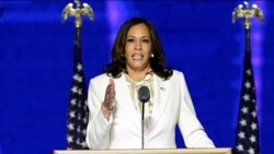 Kamala Harris speaks at their election rally in Wilmington