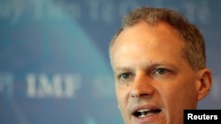Alejandro Werner, Director of the Western Hemisphere Department of the International Monetary Fund, speaks during an IMF news conference in Montevideo, Uruguay, May 6, 2013.