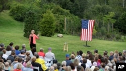 Democratic presidential candidate Sen. Elizabeth Warren, D-Mass., speaks during a campaign event, Sept. 2, 2019, in Hampton Falls, N.H.
