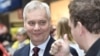 Social Democratic Party Chairman Antti Rinne campaigns for the Finnish parliamentary elections in Espoo, Finland, April 13, 2019.