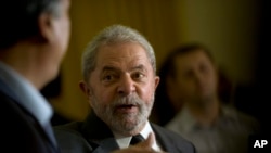 L'ancien président du Brésil, Luiz Inacio Lula da Silva.(AP Photo/Silvia Izquierdo)