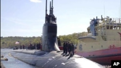 美國海軍海狼級"康涅狄格"號核動力快速攻擊潛艇。（資料圖片）