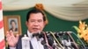 FILE: Prime Minister Hun Sen speaks on Tuesday, September 20, 2016 during the inauguration of first-Japanese private hospital Sunrise in Phnom Penh’s Chroy Changva district. (Leng Len/VOA Khmer) 