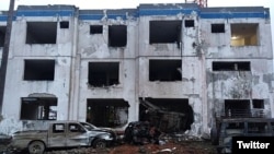 Fachada del Cuartel de Policía de San Lorenzo, provincia de Esmeraldas. El comando fue blanco de un atentado con coche bomba el sábado 27 de enero de 2018.