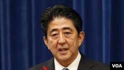 日本首相安倍晋三 (資料圖片）