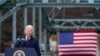 President Joe Biden speaks during a visit to the NH 175 bridge over the Pemigewasset River to promote infrastructure spending, in Woodstock, N.H., Nov. 16, 2021. 