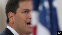 El senador republicano Marco Rubio, junto al demócrata Bob Menéndez, impulsaron la resolución aprobada por la Comisión de Relaciones Exteriores.