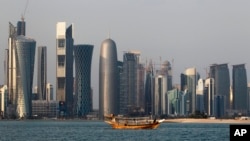 La baie de Doha au Qatar le 6 janvier 2011