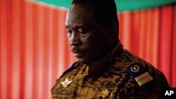 Isaac Zida, Premier ministre de la transition au Burkina Faso ( AP Photo/Theo Renaut)