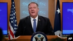 Menteri Luar Negeri AS Mike Pompeo di Washington, D.C., 5 Maret 2020. 