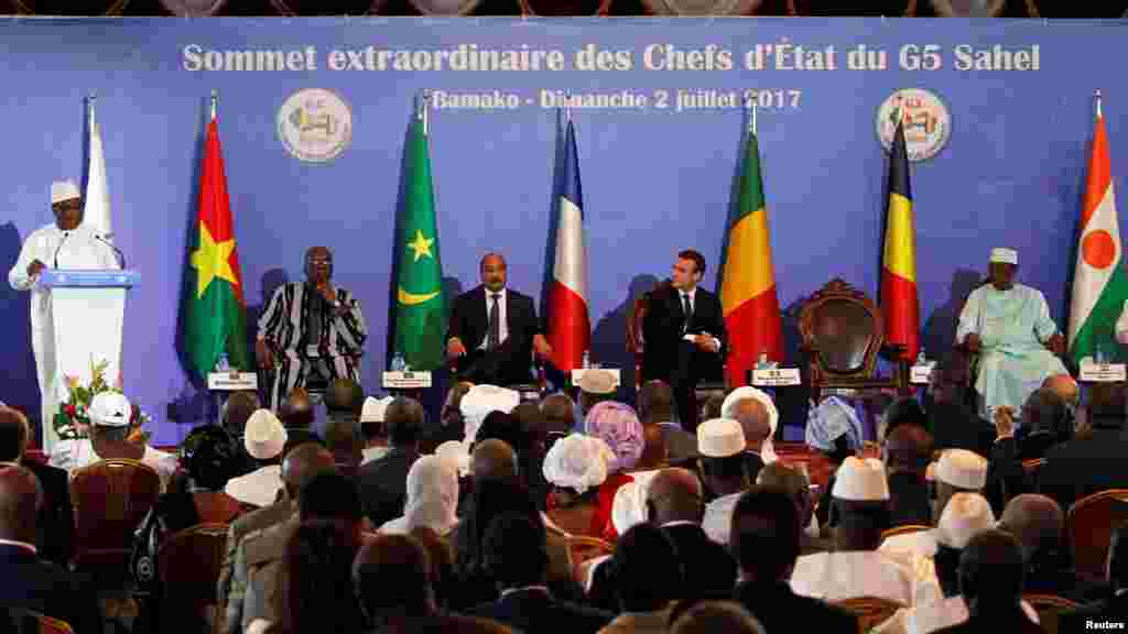 La cérémonie d`ouverture d`ouverture du sommet G5 Sahel à Bamako le 2 juillet. 