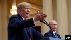 Predsednik SAD Donald Tramp i predsednik Rusije Vladimir Putin na samitu u Helsinkiju