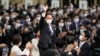 Foreign Minister Fumio Kishida gestures as he is elected as new head of the ruling party in Tokyo, Japan, Sep. 29, 2021.