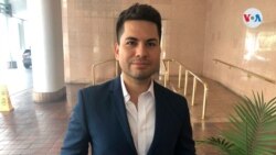 El colombiano César Grajales hace más de 20 años que vive en EE.UU. y cree que en estas elecciones la economía será el tema más importante. [FOTO: Antoni Belchi / VOA].