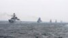 Chinese Navy warships take part in an international fleet review, April 23, 2009.