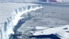 A view of the leading edge of the remaining part of the Larsen B ice shelf that extends into the northwest part of the Weddell Sea.