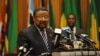 Commissioner Jean Ping addresses participants of the opening session of the African Union Peace and Security council meeting in Addis Ababa July 14,2012. 