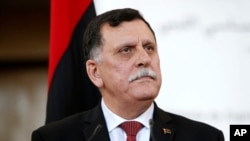 Le Premier ministre libyen Fayez al-Sarraj, à Sikhrat, Maroc le 17 décembre 2015.