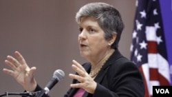 Menteri Keamanan Dalam Negeri Janet Napolitano mendukung kebijakan imigrasi pemerintahan Obama (foto:dok).