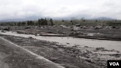 Sungai Putih di Magelang setelah Merapi meletus.