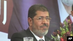 L'ex-président égyptien islamiste Mohamed Morsi, 15 août 2012.
