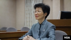 台灣陸委會主委張小月（2017年10月31日美國之音記者張佩芝攝）