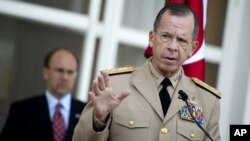 Navy Adm. Mike Mullen, chairman of the Joint Chiefs of Staff addresses the media during a press conference in Ankara, Turkey, 04 Sep 2010
