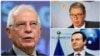 Combo photograph: Josep Borell, high representative of EU, Aleksandar Vucic, president of Serbia, Albin Kurti, prime minister of Kosova