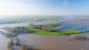 Inondation du village de Rees sur le Rhin, le 8 janvier 2018.