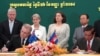 Cambodian Interior Minister Sar Kheng signs an MOU on Friday sept 26 with Australia Immigration Minister Scott Morrison to resettle refugees in Cambodia.