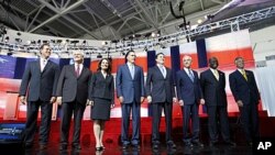 Les huit participants au débat du 7 septembre 2011