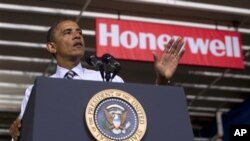 Obama speaks in US state of Minnesota, Jun 1, 2012