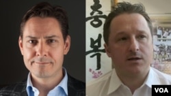 加拿大公民康明凱（左）和邁克爾·斯帕弗