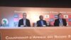 Ahmad, président de la CAF, au centre, lors d’une conférence de presse sur le CHAN 2018, Maroc, 12 janvier 2018. (Tiwtter/CAF)