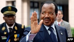 Le président camerounais Paul Biya au quatrième sommet UE-Afrique, au siège de l'UE à Bruxelles, le 3 avril 2014.