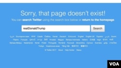 Akun Twitter Donald Trump, Kamis 11 November 2017.