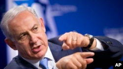 APTOPIX Netanyahu US Israel