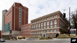 FILE - The Nebraska Medical Center is seen in Omaha, Neb., Nov. 14, 2014.
