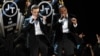 Justin Timberlake, left, and Jay-Z perform on stage at the 55th annual Grammy Awards on Feb. 10, 2013, in Los Angeles.