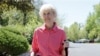 Elaine Vlieger, 79, walks near her home near Denver, Colorado on April 23, 2012. 
