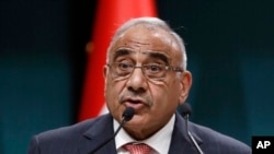 PM Irak Adel Abdul-Mahdi meminta Menlu AS agar mengirim satu delegasi ke Irak yang bertugas memformulasikan mekanisme penarikan pasukan AS dari Irak. (Foto: dok).