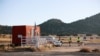 A view of the entrance to Bonanza Creek Ranch where Hollywood actor Alec Baldwin fatally shot a cinematographer and wounded a director when he discharged a prop gun on the movie set of the film "Rust" in Santa Fe, New Mexico, October 22, 2021. 