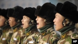 Chinese troops during training session (file photo)