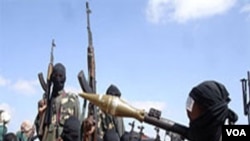 Anggota kelompok militan Al-Shabab di Somalia.