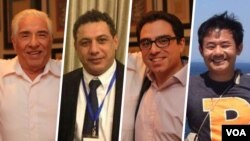 از راست: ژیائو وانگ، سیامک نمازی، نزار زاکا و باقر نمازی