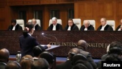 နိုင်ငံတကာတရားရုံး (ICJ) မှာ မြန်မာ့အရေးကြားနားခဲ့စဉ် (ဓာတ်ပုံ - ရိုက်တာ) 